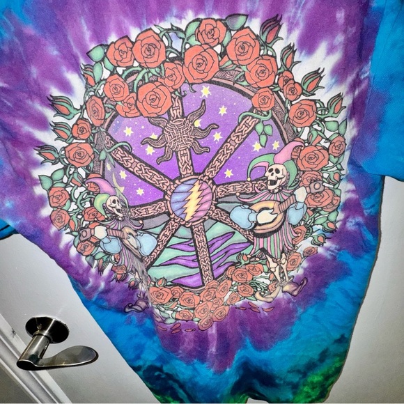 Liquid Blue Grateful Dead Celtic Mandala China Rider Psychedelic Tie-Dye T-Shirt - Picture 10 of 10